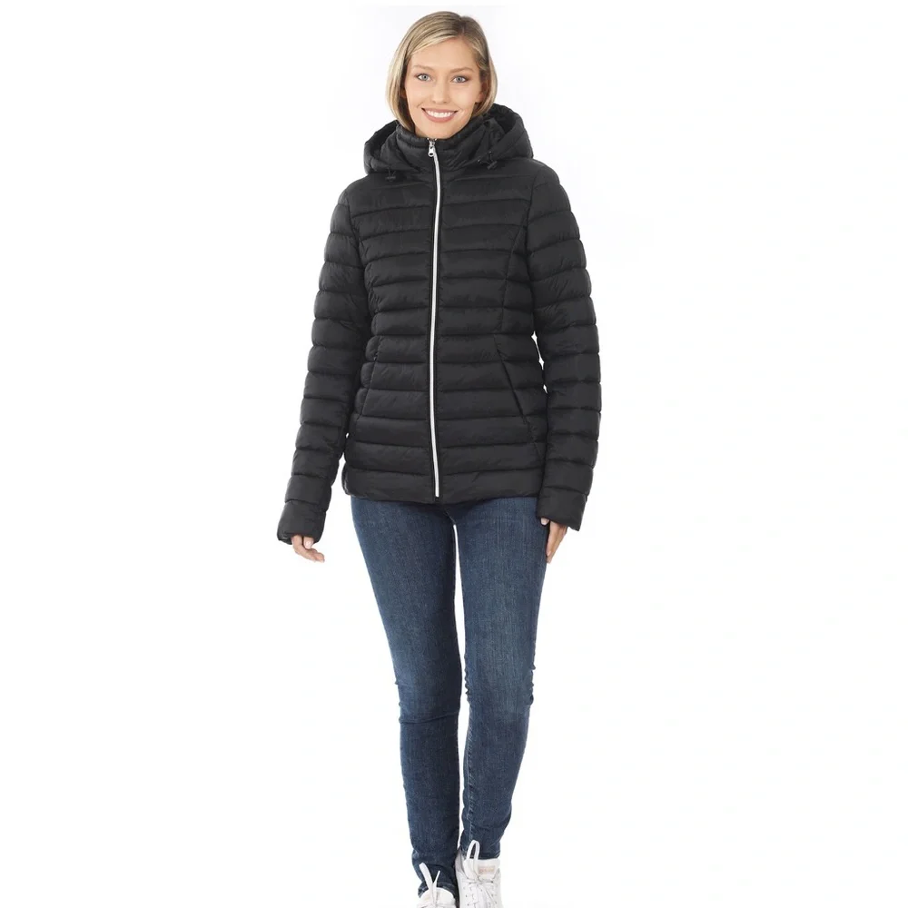 Women’s Black Puffer Jacket XL - Picture 6 of 13